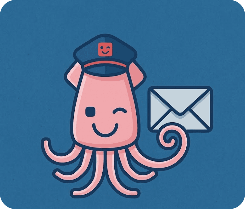 SnappySquid mascot for HVAC dispatch software